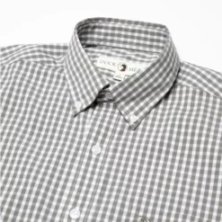 Duckhead Walton Performance Gingham Shirt (Steel Grey) Tops 7 Duckhead Walton Performance Gingham Shirt (Steel Grey) Tops