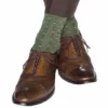 Dapper Classic Pine Sage W/ Coffee Crown & Tan Split Neats Cotton Sock Accessories