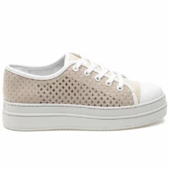J Slides Shoes Natasha Sneaker (Nude Crochet)