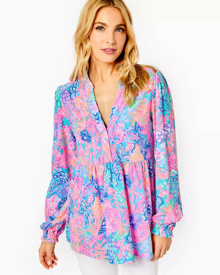 Lilly Pulitzer Winona Knit Tunic (Splendor In The Sand) Tops 3 Lilly Pulitzer Winona Knit Tunic (Splendor In The Sand) Tops