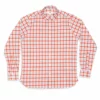 Duckhead Tops Orman Perf Plaid Shirt (Desert Red)
