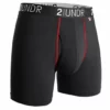 2Under Swing Shift Boxer Brief (Black/Red) Bottoms