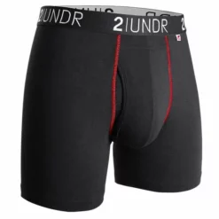 2Under Swing Shift Boxer Brief (Black/Red) Bottoms