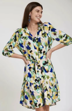 Tyler Boe Petra Viscose Floral Dress (Multi) Dresses