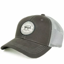 Coastal Cotton Trucker Cap With Patch (Classic Grey) Accessories