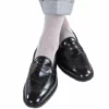 Dapper Classic Accessories Ash Solid Ribbed Cotton Sock