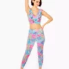 Lilly Pulitzer UPF 50+ Luxletic Weekender High-Rise Legging (Splashdance) Bottoms