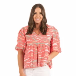 Emily Mccarthy Tops Rosie Top (Tiger)