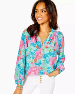 Lilly Pulitzer Elsa Top (Luscious Lions) Tops