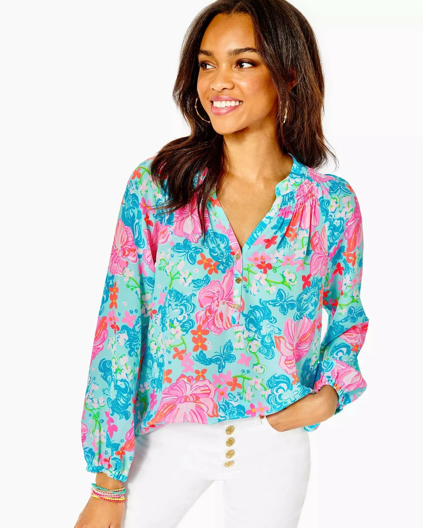 Lilly Pulitzer Elsa Top (Luscious Lions) Tops 3 Lilly Pulitzer Elsa Top (Luscious Lions) Tops