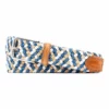 Martin Dingman Accessories Como Braided Italian Linen & Elastic Belt (Blue/Sand)
