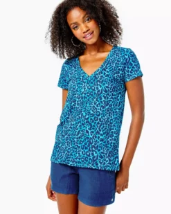 Lilly Pulitzer Etta V-Neck (My Favorite Spot) Tops