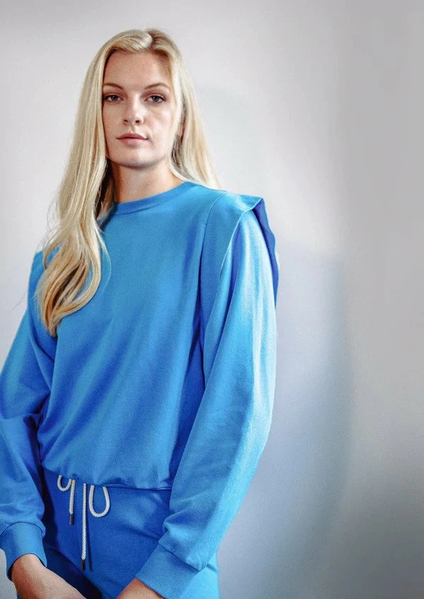 S'edge Tops Luna Sweatshirt (Azure) 3 S'edge Tops Luna Sweatshirt (Azure)