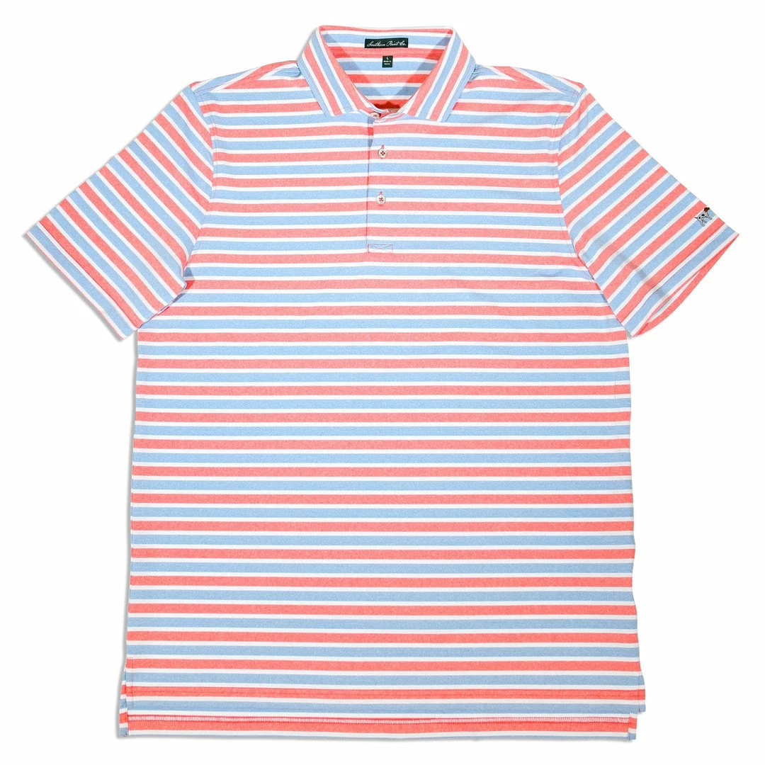 Southern Point Performance Polo (Heathered Blue/Peach) 3 Southern Point Performance Polo (Heathered Blue/Peach)