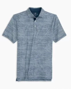 Southern Tide Driver Tidal Stripe Perforated Polo (Multiple Colors) Tops