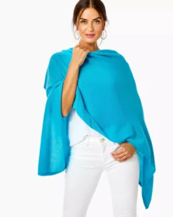Lilly Pulitzer Terri Cashmere Wrap (Turqoise Oasis)