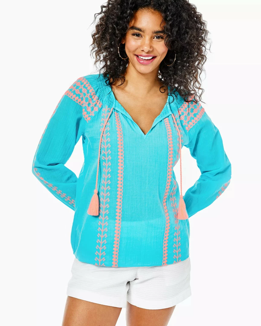 Lilly Pulitzer Tops Lara Top (Bermuda Blue) 4 Lilly Pulitzer Tops Lara Top (Bermuda Blue)