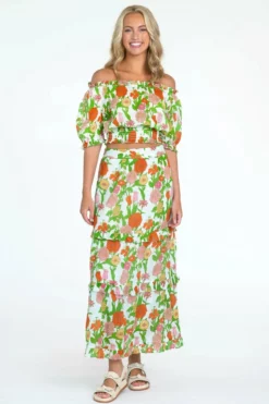 Olivia James The Label Gia Top (Mod Floral Melon)