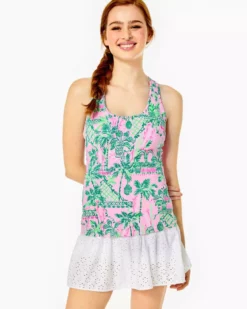 Lilly Pulitzer Tops Mina Bra Tank UPF 50+ (Baby Always Worth It)