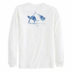 Fish Hippie Tops Skewed Long Sleeve Tee (White)