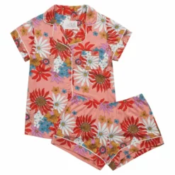 The Cat's Pajamas Gifts For Her Pima Knit Short Set (Here Comes The Sun)