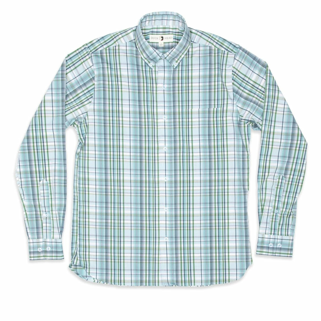 Duckhead Button Down Sports Shirt (Surf Blue) 3 Duckhead Button Down Sports Shirt (Surf Blue)