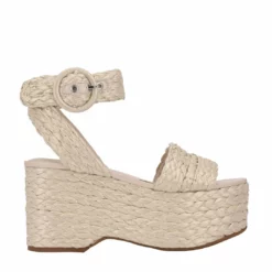 Marc Fisher Shoes Marcell Espadrille Platform Sandal (Ivory)