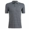 G/Fore Perforated Stripe Polo (Charcoal)
