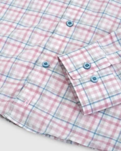 Johnnie-O Tarpon Button Up Shirt (Raspberry) Tops