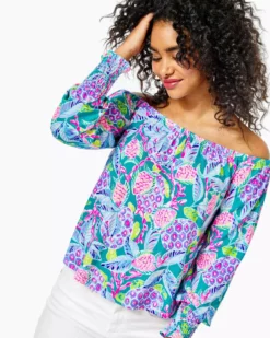 Lilly Pulitzer Lana Top (Turtle Wave) 8 Lilly Pulitzer Lana Top (Turtle Wave)