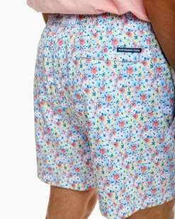 Southern Tide Hawaiian Floral Swim Trunk (Tuscan Sun)