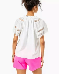 Lilly Pulitzer Candee Top (Resort White) Tops