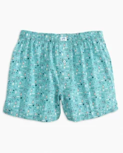 Southern Tide Par Tee Time Boxer (Ocean Teal)