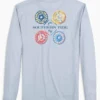 Southern Tide Tops The Reel Deel Perforated Tee (Seagull Gray)