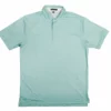 Southern Point Cooling Performance Polo (Navy/Mint Stripe) Tops