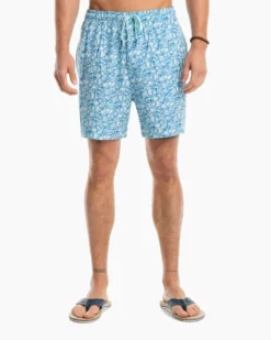 Southern Tide Oysterfest Swim Trunk (Ocean Teal)