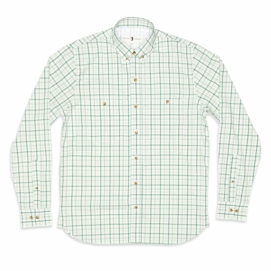Duckhead Dickson Plaid Performance Guide Shirt (Dark Ivy) Tops 3 Duckhead Dickson Plaid Performance Guide Shirt (Dark Ivy) Tops
