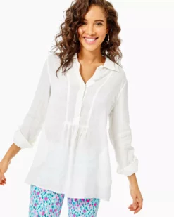 Lilly Pulitzer Palm Shores Tunic (Resort White)