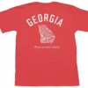 Peach State Pride Tops Georgia United Short Sleeve Tee (Nantucket Red) 2 Peach State Pride Tops Georgia United Short Sleeve Tee (Nantucket Red)