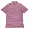 Southern Point Performance Polo (Washed Navy/Deep Coral)