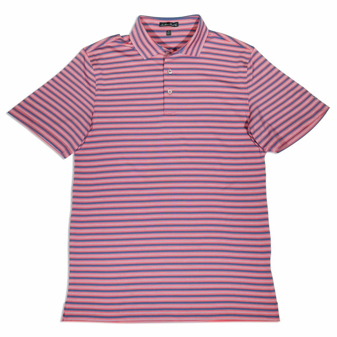Southern Point Performance Polo (Washed Navy/Deep Coral) 3 Southern Point Performance Polo (Washed Navy/Deep Coral)