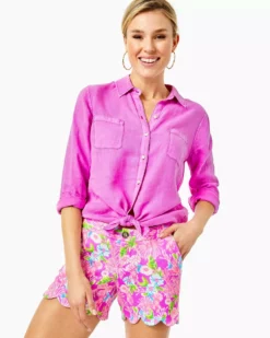 Lilly Pulitzer Bottoms 5" Buttercup Knit Stretch Short (Amethyst Moms The Word)