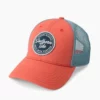 Southern Tide Circle Patch Trucker Hat (Georgia Peach) Accessories