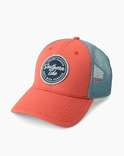 Southern Tide Circle Patch Trucker Hat (Georgia Peach) Accessories 3 Southern Tide Circle Patch Trucker Hat (Georgia Peach) Accessories