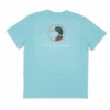 Duckhead Tops Logo Short Sleeve T-Shirt (Surf Blue Heather)