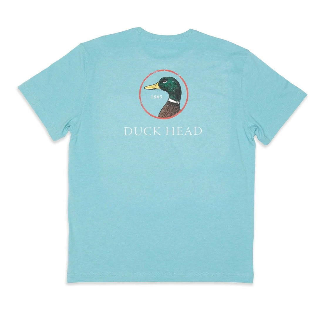 Duckhead Tops Logo Short Sleeve T-Shirt (Surf Blue Heather) 3 Duckhead Tops Logo Short Sleeve T-Shirt (Surf Blue Heather)