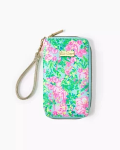 Lilly Pulitzer Tiki Palm Wristlet (Fruity Flamingo Access)