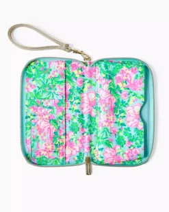 Lilly Pulitzer Tiki Palm Wristlet (Fruity Flamingo Access)