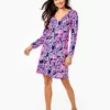 Lilly Pulitzer Long Sleeve Etta Dress (Flock To The Top) Dresses