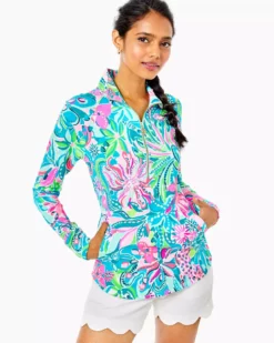 Lilly Pulitzer UPF Skipper Popover (Golden Hour) Outerwear